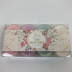 Natural by Aroma Light Lush Wildflower Set of 16 Tealight Candles